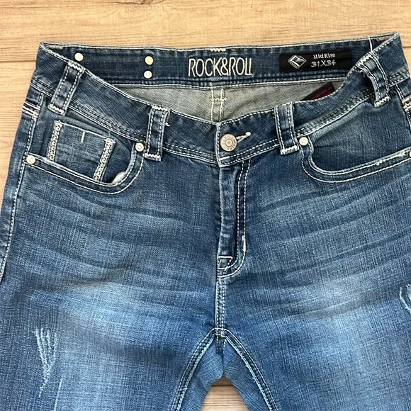 Rock & Roll Womens Jeans Midrise Boot Cut 31x34 - Picture 4 of 4